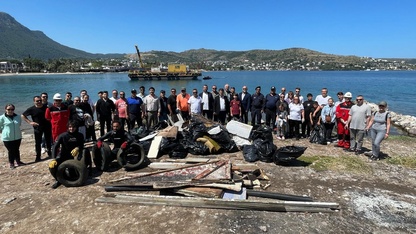 Bodrum'da deniz ve kıyı temizliği yapıldı 