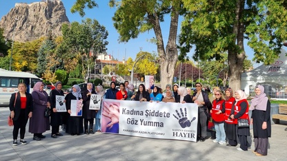 Afyonkarahisar'da kadına yönelik şiddete tepki gösterildi