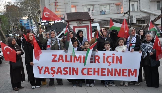 Kütahya'da İsrail'in Küresel Sumud Filosu'na saldırısı protesto edildi