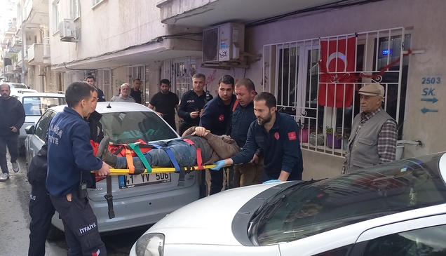 Manisa'da apartman boşluğuna düşen kişi yaralandı