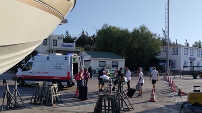 İstanköy Adası'nda rahatsızlanan Alman turist deniz ambulansıyla Bodrum'a getirildi 