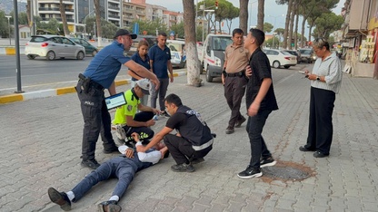 Aydın'da polisin kolunu ısıran kişi gözaltına alındı