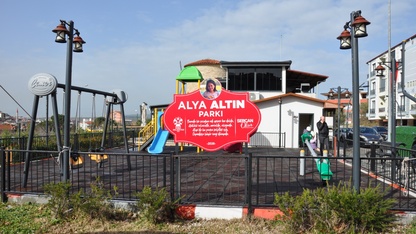 Kartalkaya'daki otel yangınında ölen Alya'nın adı Soma'da parka verildi