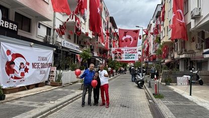 Marmaris'te "23 Nisan Sokağı"nda bayram coşkusu yaşandı