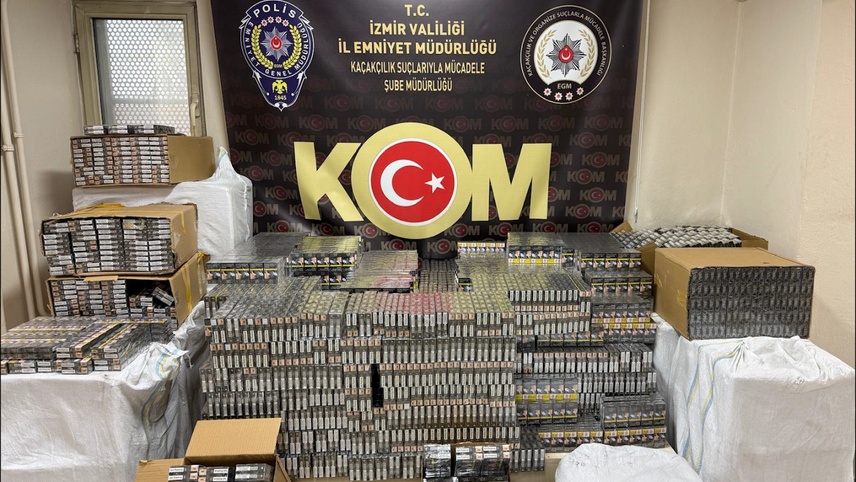 İzmir'de kaçak tütün operasyonunda 1 kişi tutuklandı