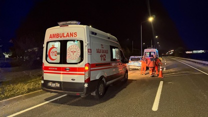 Uşak'ta tırın çarptığı otomobildeki 4 kişi yaralandı