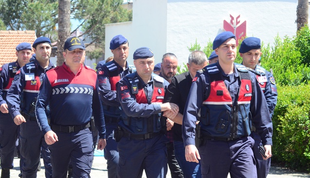 Aydın'da suç örgütüne yönelik operasyonda yakalanan 5 şüpheli tutuklandı