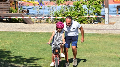 Fethiye'de Avrupa Hareketlilik Haftası kapsamında çocuklar bisiklet sürdü