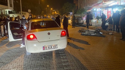 Nazilli'de otomobil ile çarpışan motosikletin sürücüsü yaralandı