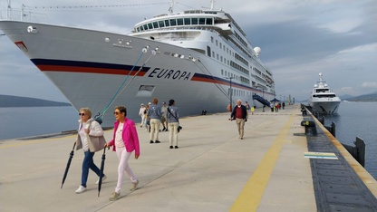 Bodrum'a "Europa" kruvaziyeriyle 357 turist geldi
