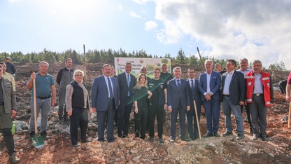 Muğla ve ilçelerinde fidanlar toprakla buluştu