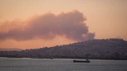 İzmir'de çöplük alanda başlayıp ormana sıçrayan yangın kontrol altına alındı